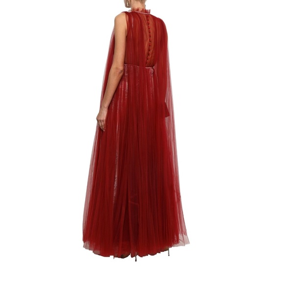VALENTINO red draped tulle and lace gown IT40 🌹PRICE IS FIRM🌹 - Picture 13 of 16